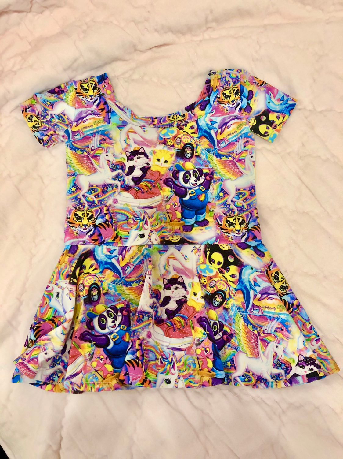 Wild Rich Kids 2T Lisa Frank skirted leo