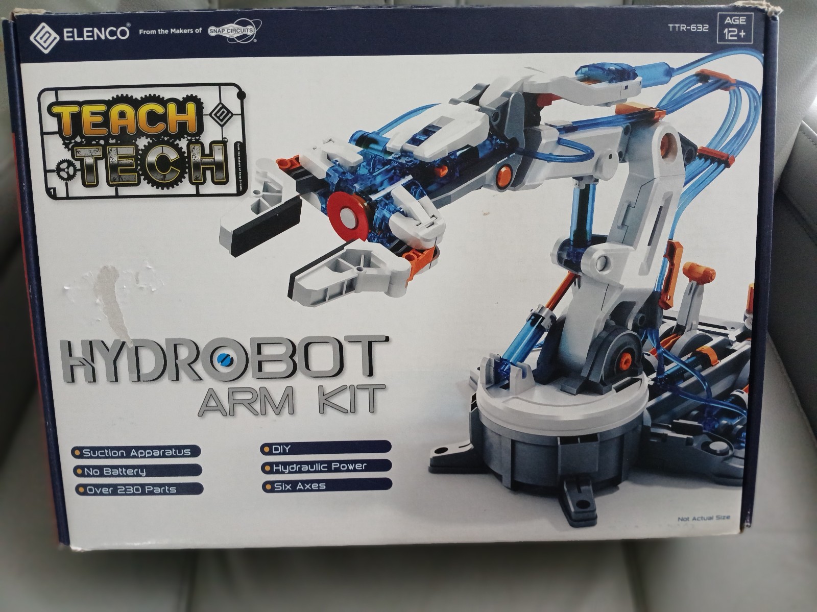 Hydrobot Arm Kit Blue and White Robotic Construction Set