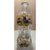Vintage Hand Painted Folk Crystal Decanter with Unique Form