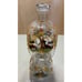 Vintage Hand Painted Folk Crystal Decanter with Unique Form
