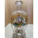 Vintage Hand Painted Folk Crystal Decanter with Unique Form