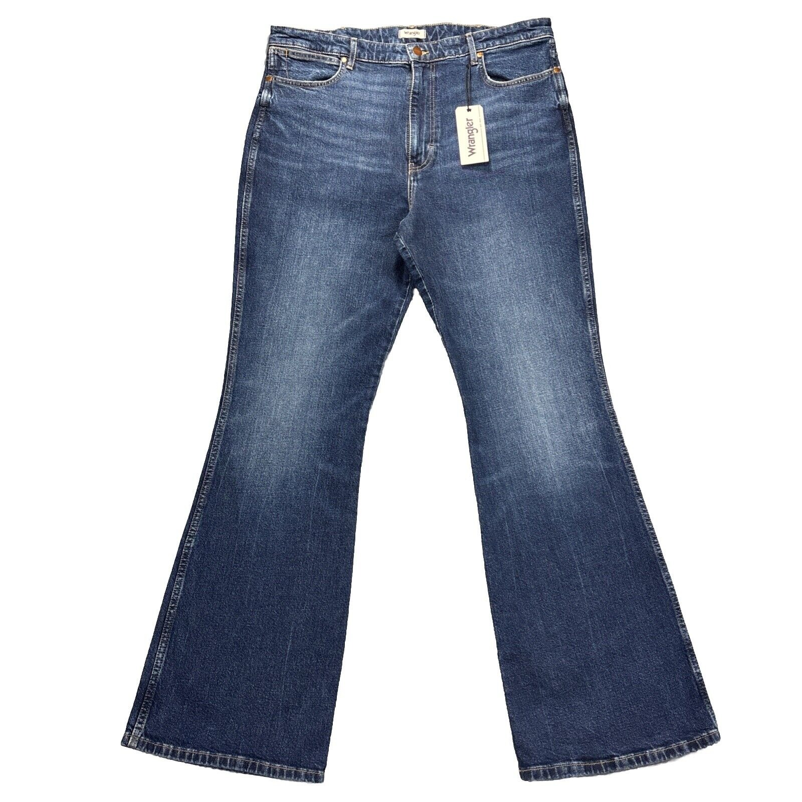 NWT Wrangler Westward 626 Jeans Womens 34x32 High Rise Boot Stretch Western Blue