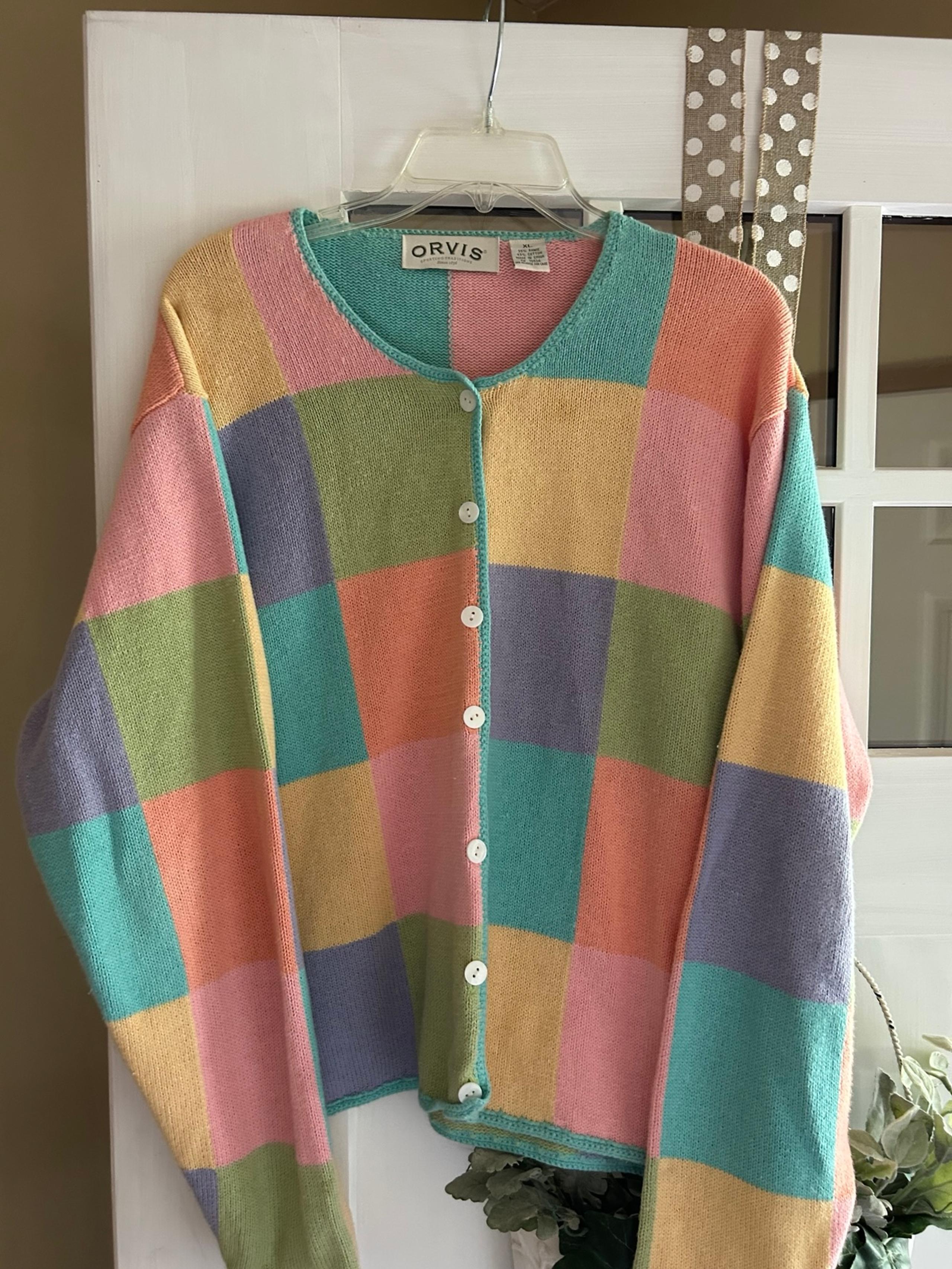Orvis Spring Summer Sweater Cardigan XL