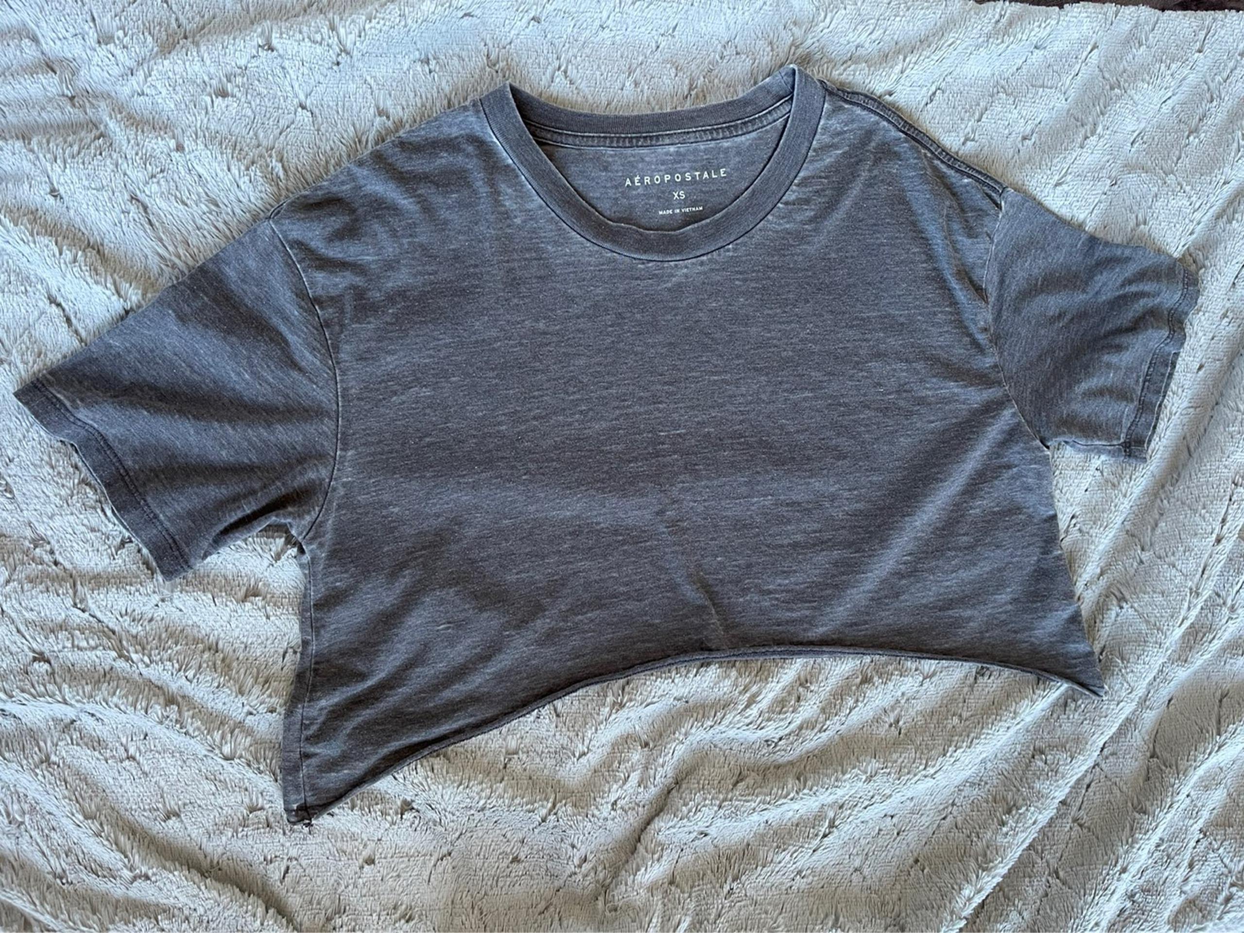 cropped gray tshirt