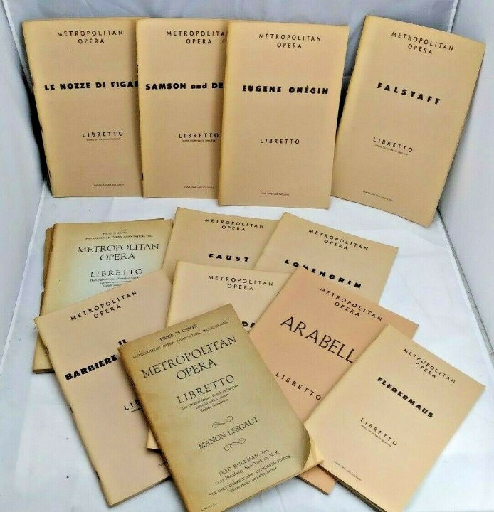 Lot of 13 1950's Metropolitan Opera Programs Playbills Opera