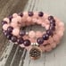 Rose Quartz 108 Beads Mala Prayer Amethyst Beads Healing Balance Necklace