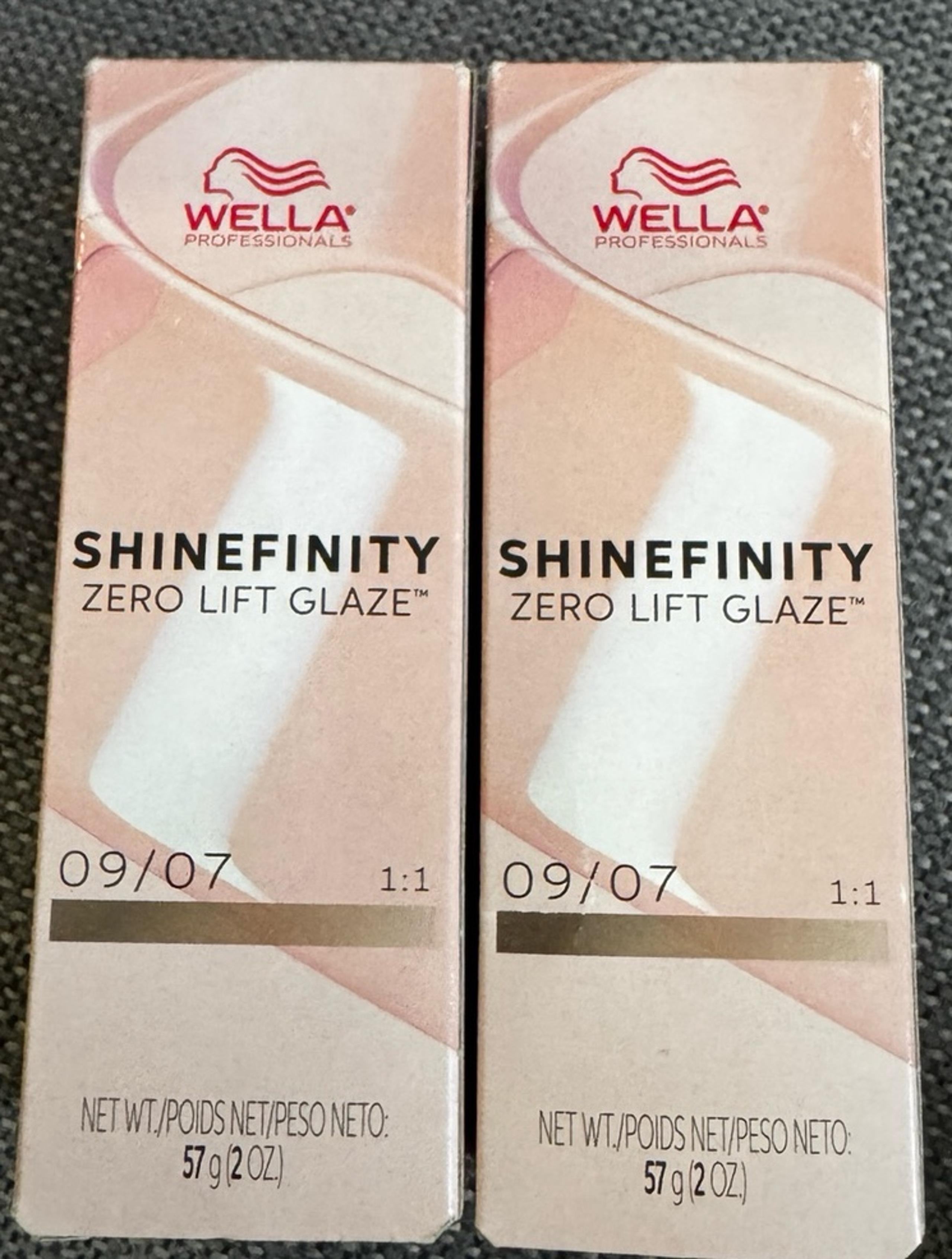Wella Shinefinity Zero Lift Glaze- 09/07 Very Lt. Blonde Natural Brown-2 pack