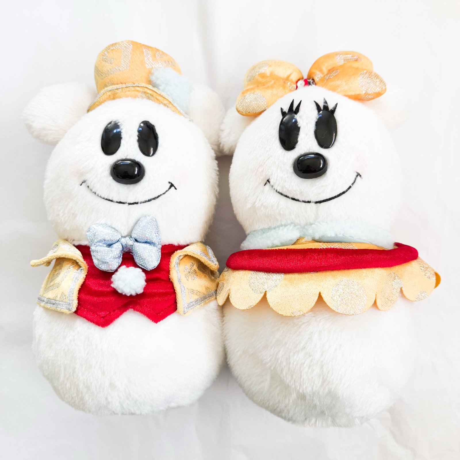 Disney Tokyo Disney Resort Christmas 2013 Snowman Mickey and Minnie Plush