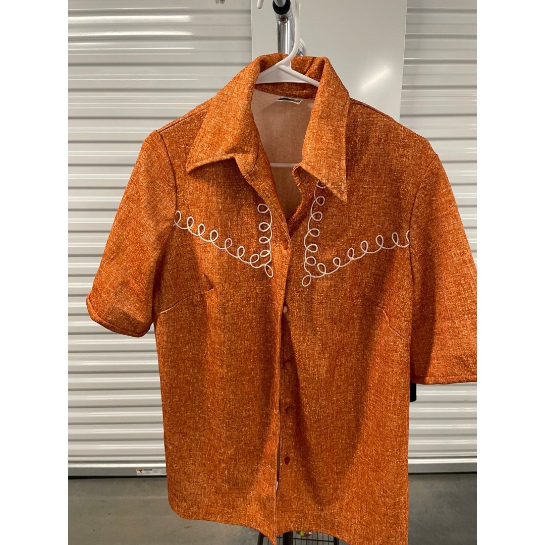 Vintage Western Style Shirt, Ample togs, California Size Large, Retro Cowboy Top