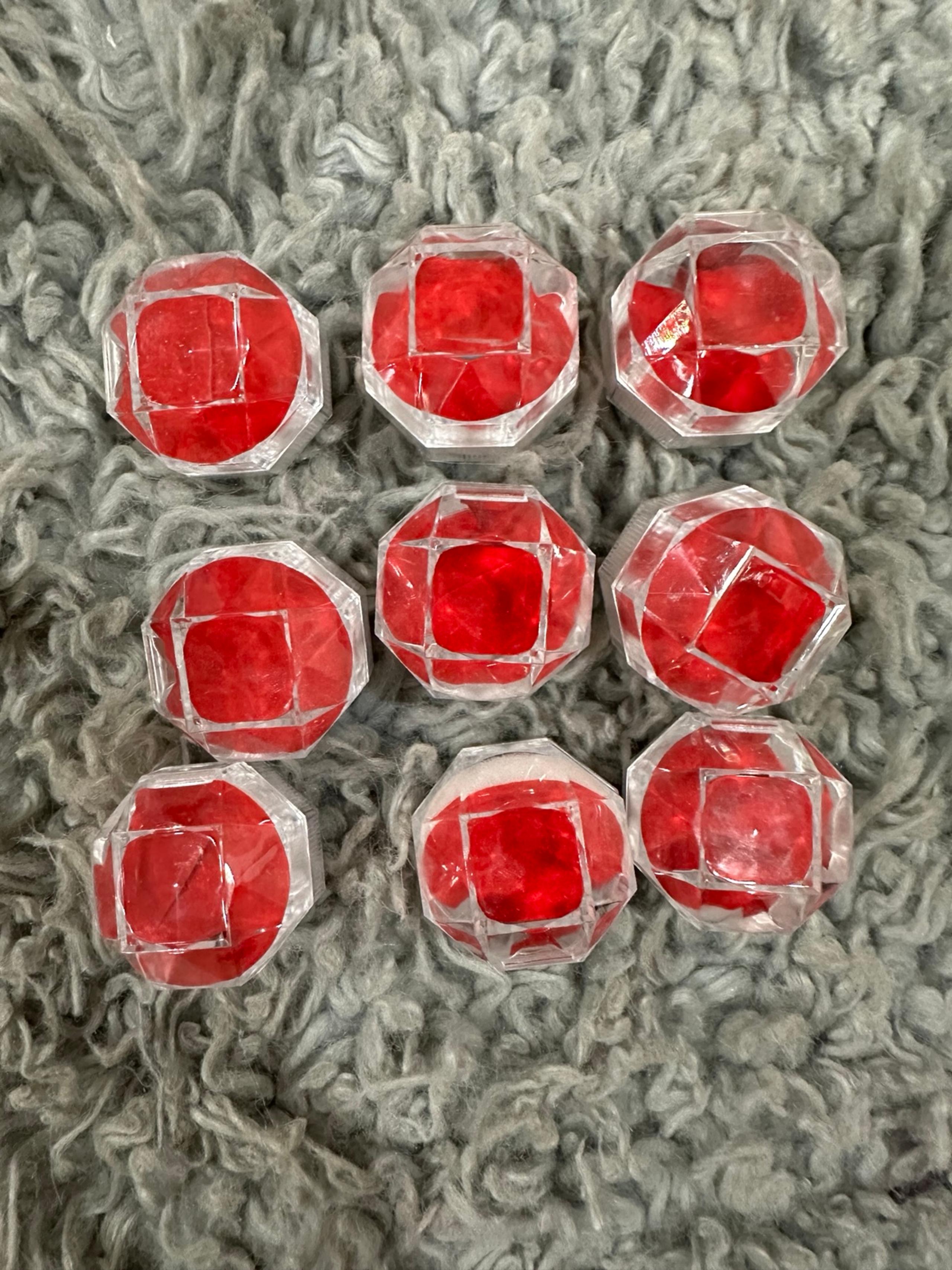 Clear plastic Ring Box Holders 9 pieces