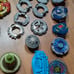 Large Lot Beyblade Pieces Tops Metal Cords Launchers Tomy 36 Items