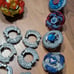 Large Lot Beyblade Pieces Tops Metal Cords Launchers Tomy 36 Items