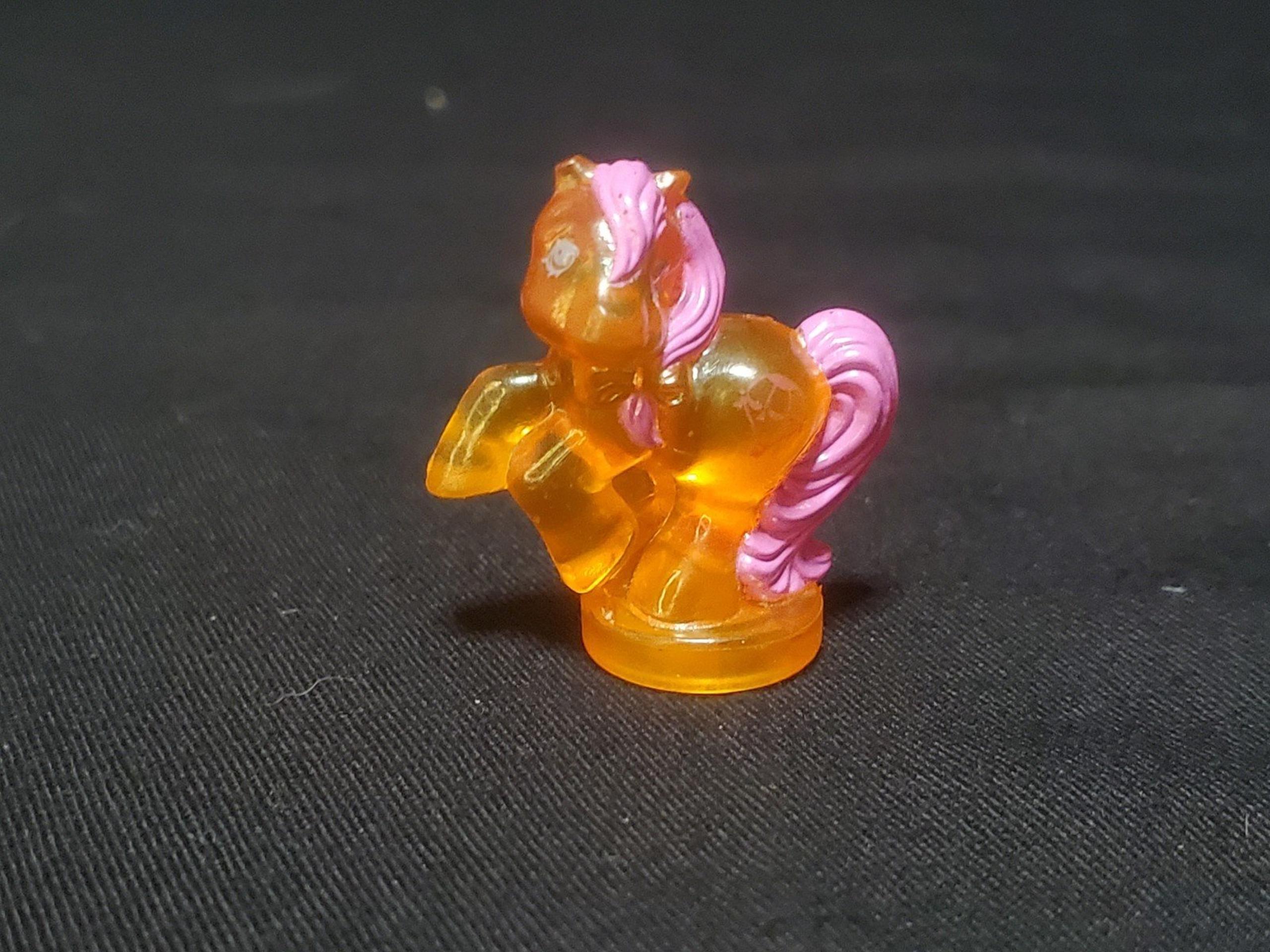 Vintage 1989 Hasbro My Little Pony Petite Ponies Sunsparkle Orange Pony 1.5" Toy