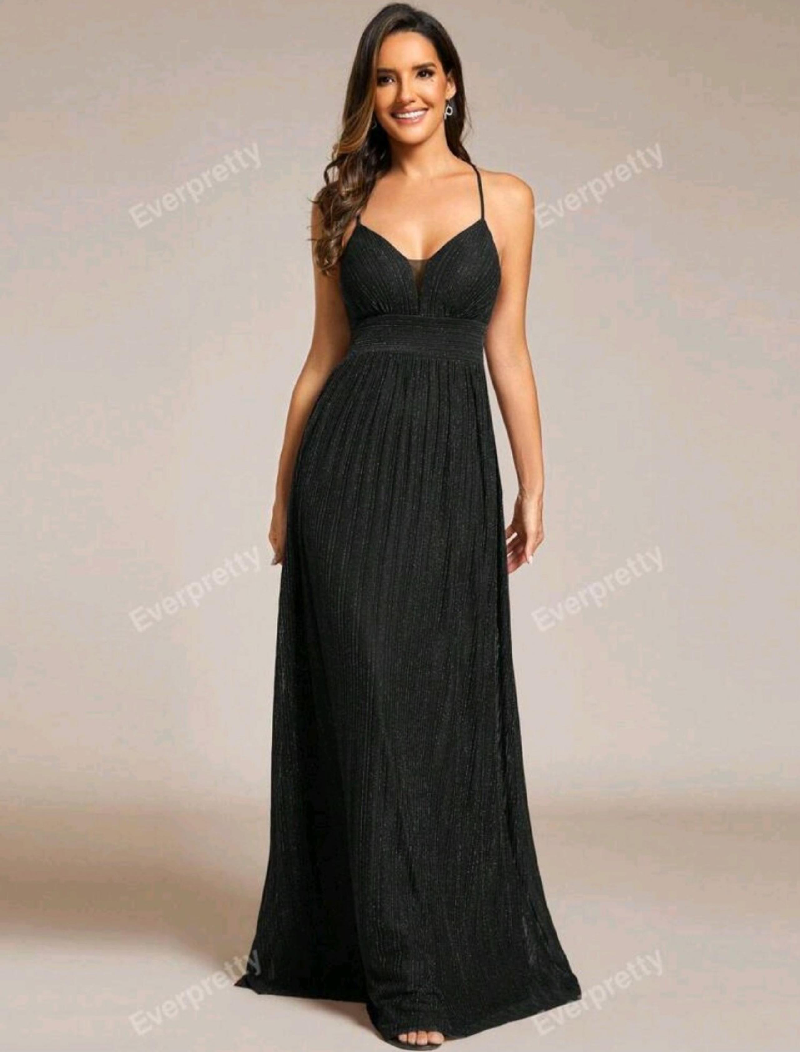 EVER-PRETTY  Dress/ Bridesmaid Dress With Deep V-Neck, Thin Straps, Pleats,