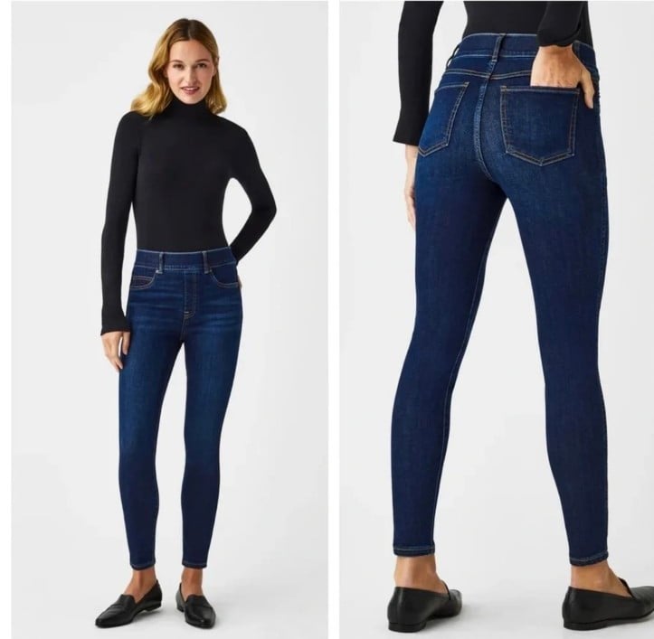 Spanx SPANXshape EveryWear Ankle Skinny Jeans Midnight Shade 20342Q - Petite M