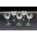 Vintage Morgantown Fischer Green Filament Stem 3 oz Cordial Glasses Lot of 5