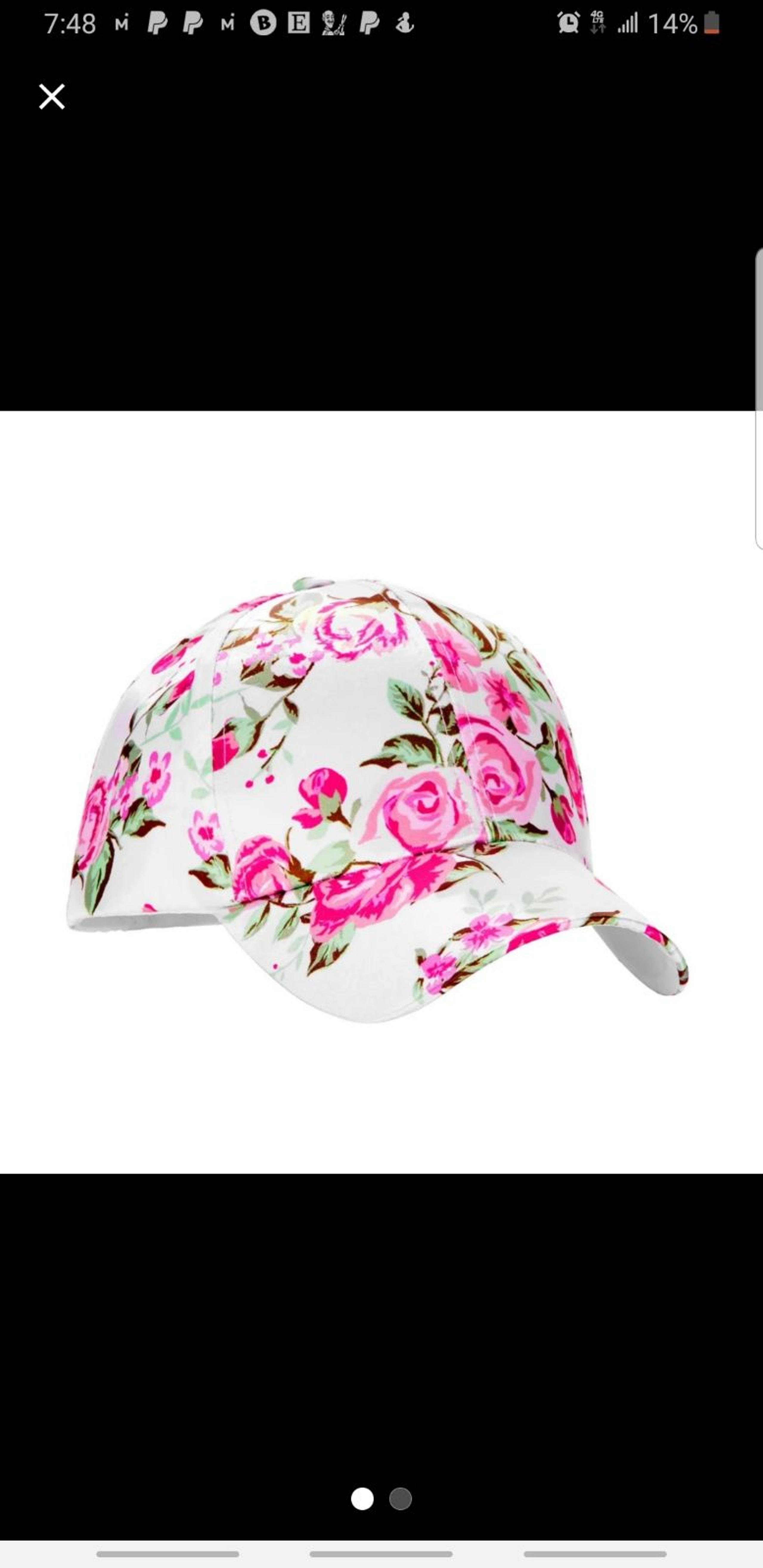 Floral hat Adjustable one size