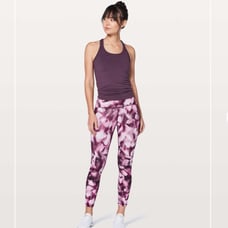 Lululemon train times 7/8 pant 25 Blush blossom alpine white candy pink 6