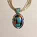 Carolyn Pollack Southwestern Gemstone Mosaic Pendant and Liquid Silver Necklace