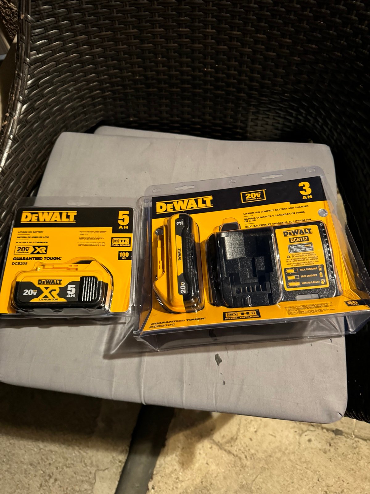 Dewalt 20volt lithium XR 5AH & Dewalt 20volt lithium 3AH with charger.