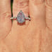 GRA Certified 3ct White Moissanite Diamond Ring
