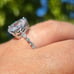 GRA Certified 3ct White Moissanite Diamond Ring