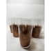 Set of 8 Qualia lava gold etched drinking glasses - 6 tall Awesome rare pattern