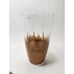 Set of 8 Qualia lava gold etched drinking glasses - 6 tall Awesome rare pattern