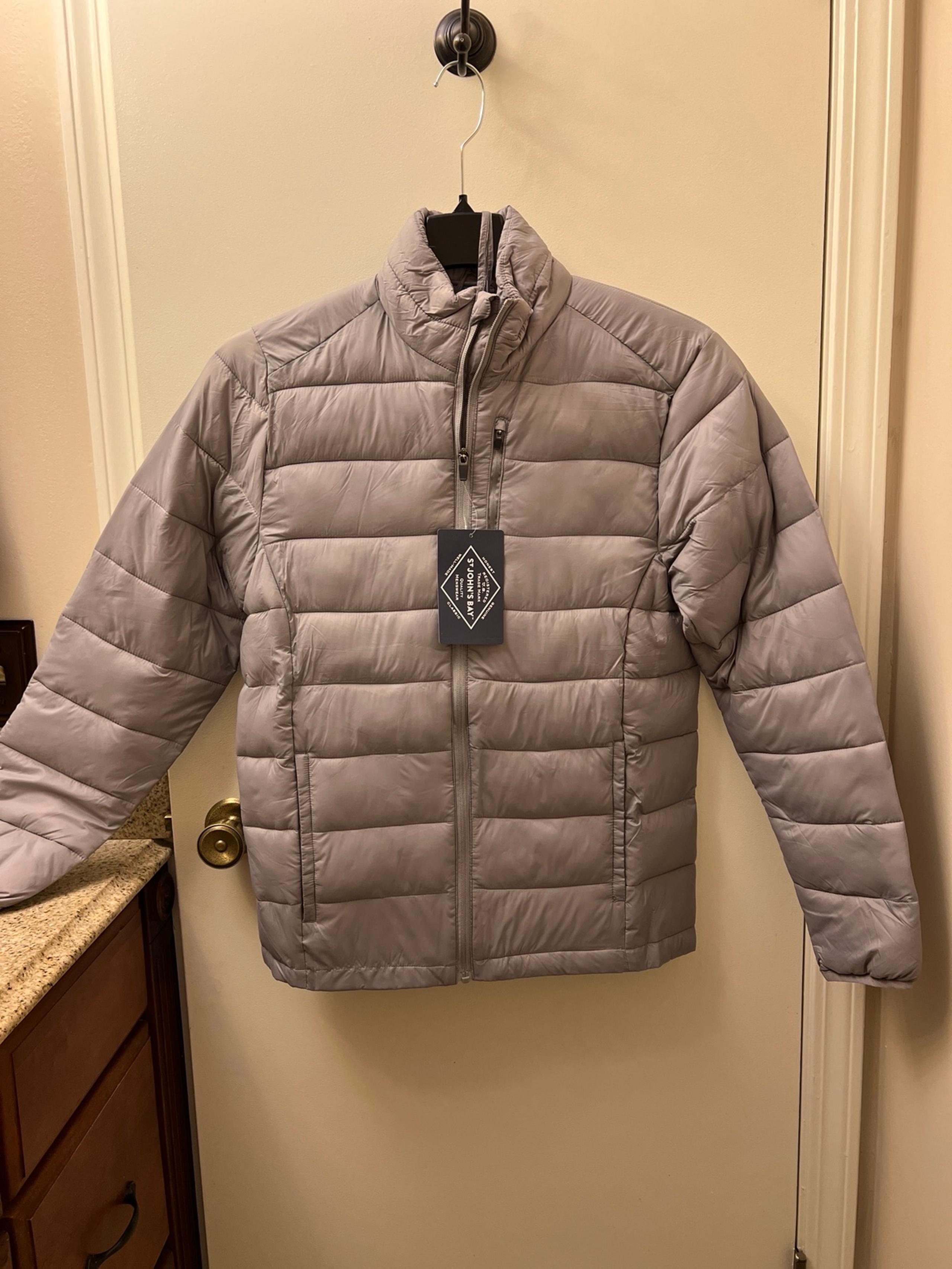 Men’s St John’s Bay quilted winter coat Grey