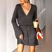 Cupshe One More Drawstring Sweater Dress Dark gray Size L RefHHH