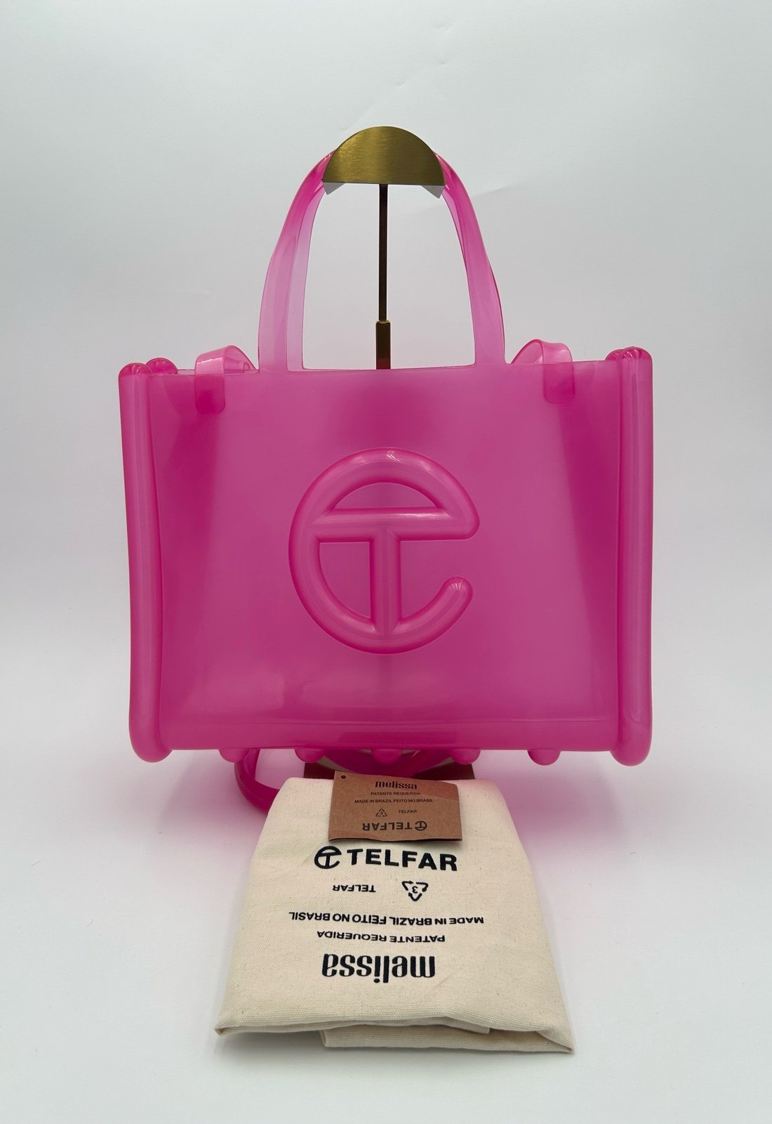 Melissa X Telfar - Medium Pink Jelly Shopper Bag