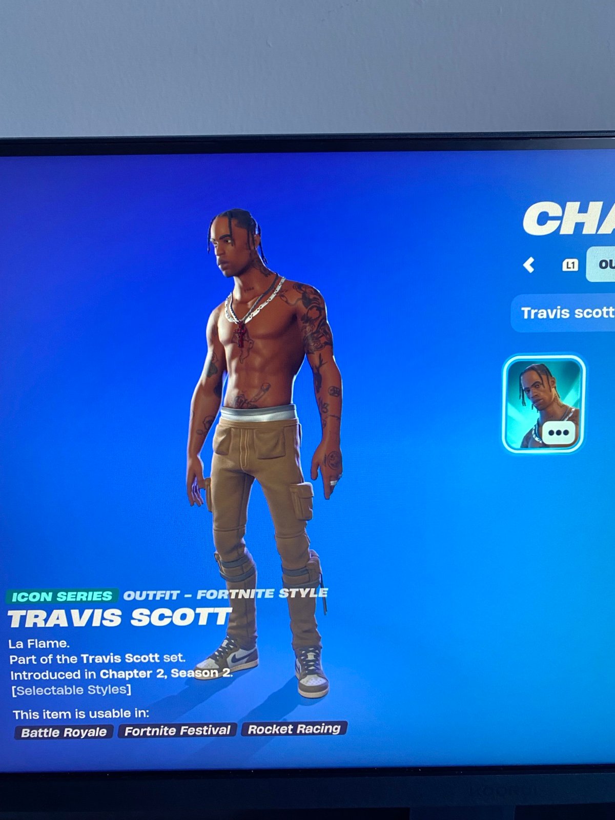 100+ RARE SKIN ACC + TRAVIS SCOTT