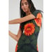 Desigual Womens Floral T Shirt Mini Dress Size Small New Short Flower Artsy