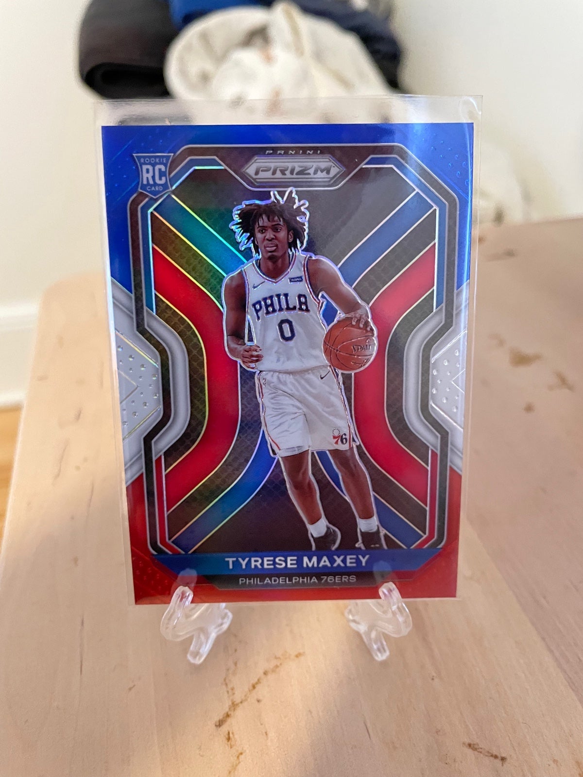 Tyrese Maxey Red White & Blue Prizm Rookie