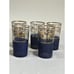 5 Blue And 14k Gold 12 Oz Glasses