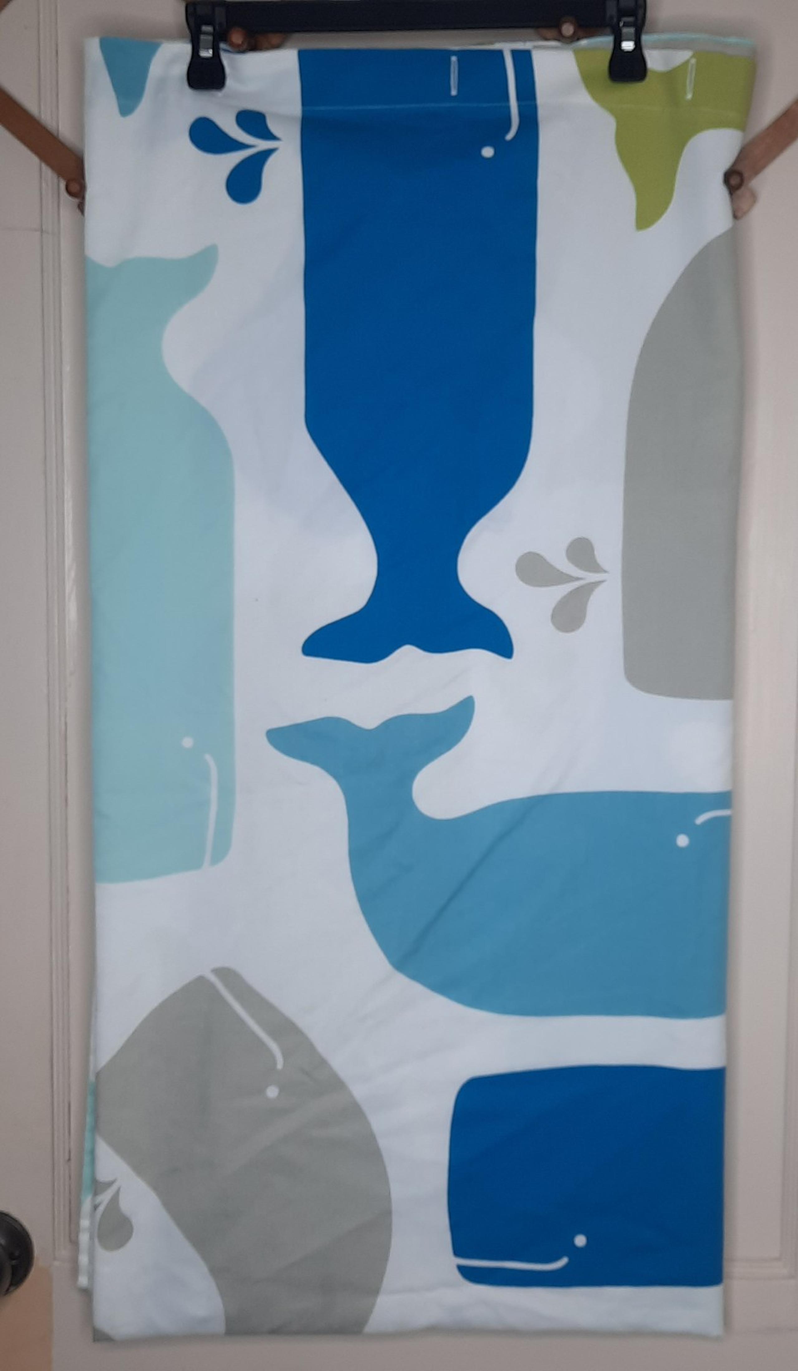 Pillowfort Whales shower curtain