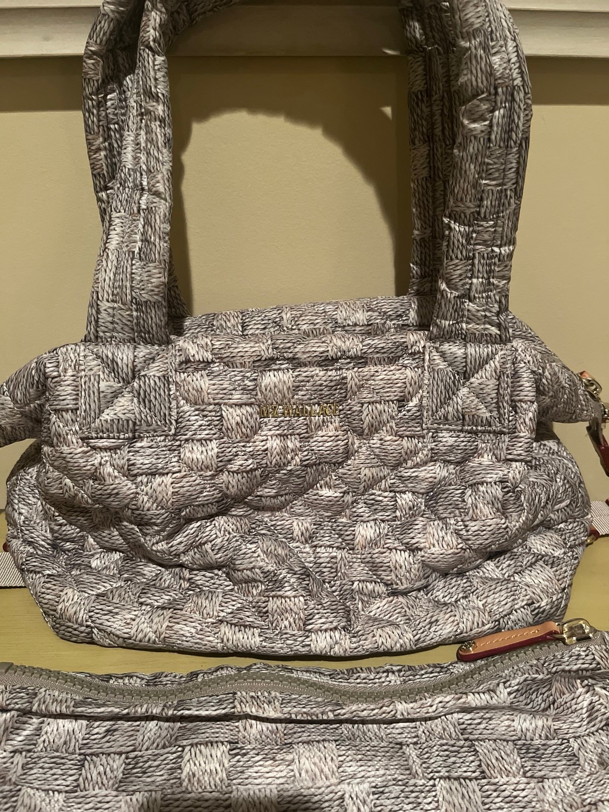 MZ WALLACE SHOULDER BAG-Basket Print