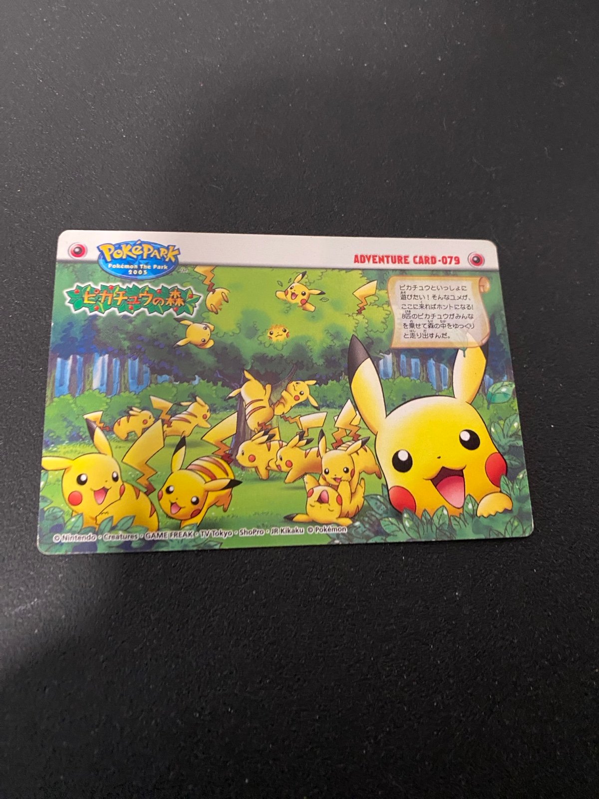 Pikachu forest Pokemon Adventure Card 079 Pokepark 2005 Japanese Rare