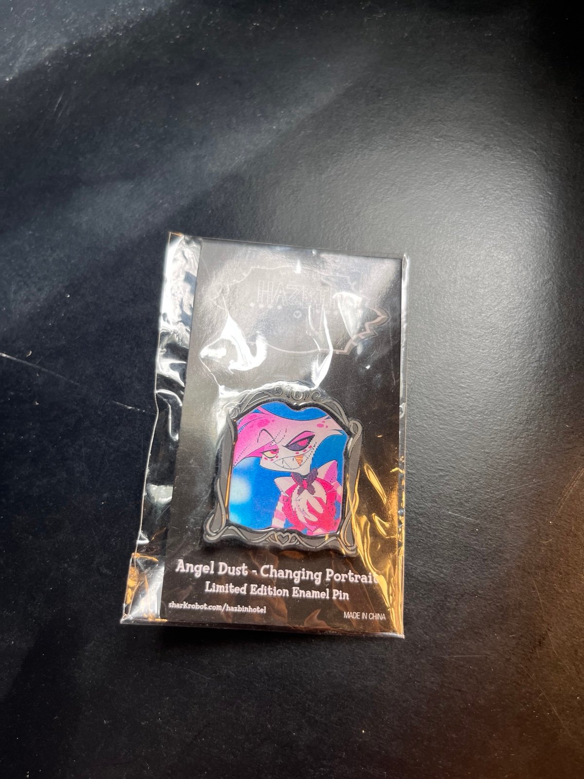 Angel Dust Changing Portrait pin