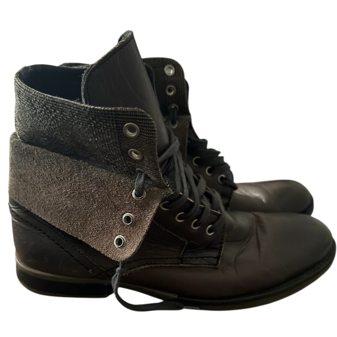 Franco Fortini Mens Sz 10 Ankle Boots Mate 2 Chukka Laces Brown Leather Shoes
