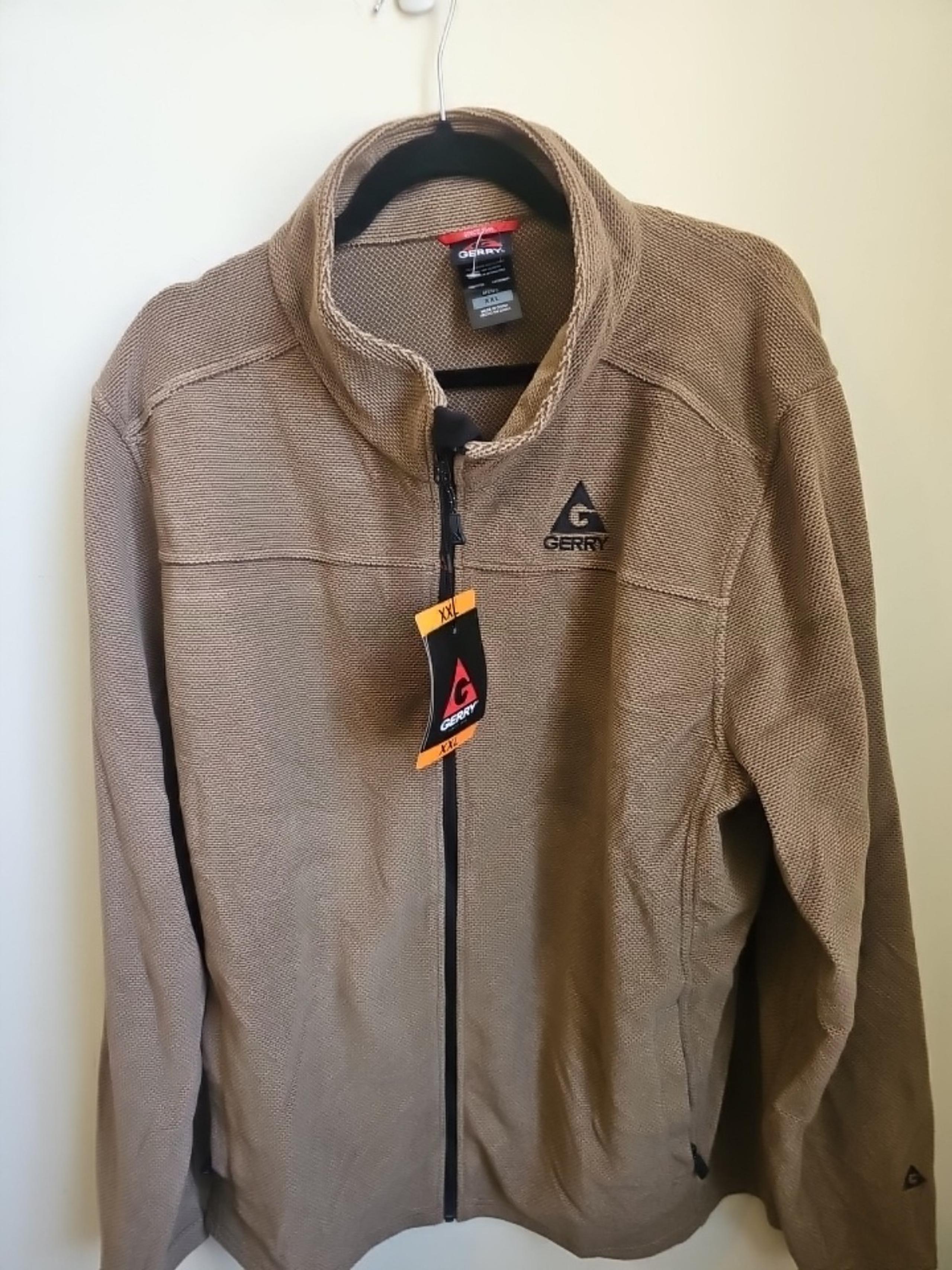 Gerry Mens Size XXL Full Zip Jacket with zip pockets. Brown.