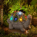 Garden Turtle Figurines Outdoor Decor, Outdoor Statues with 7 Solar LEDs