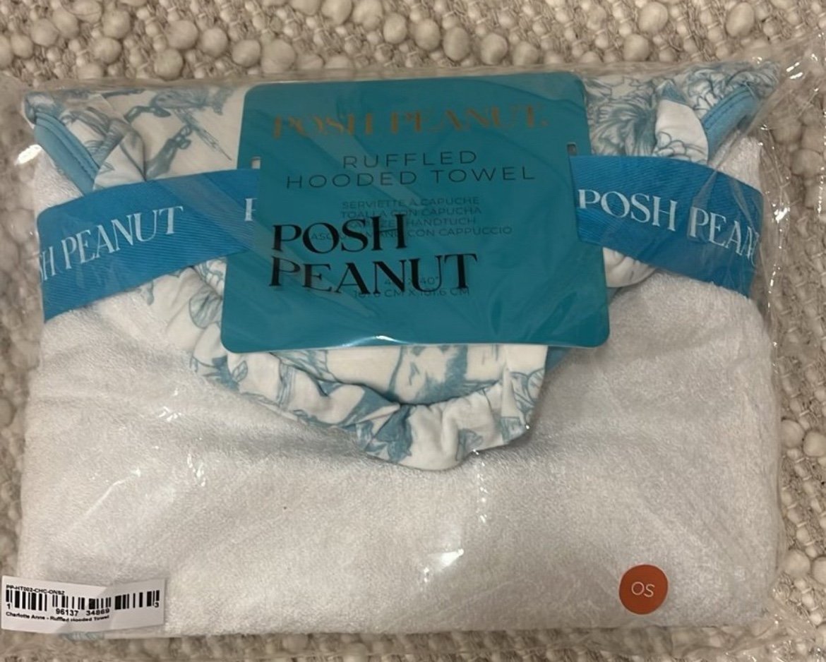 Charlotte Anne Ruffled Hooded Towel