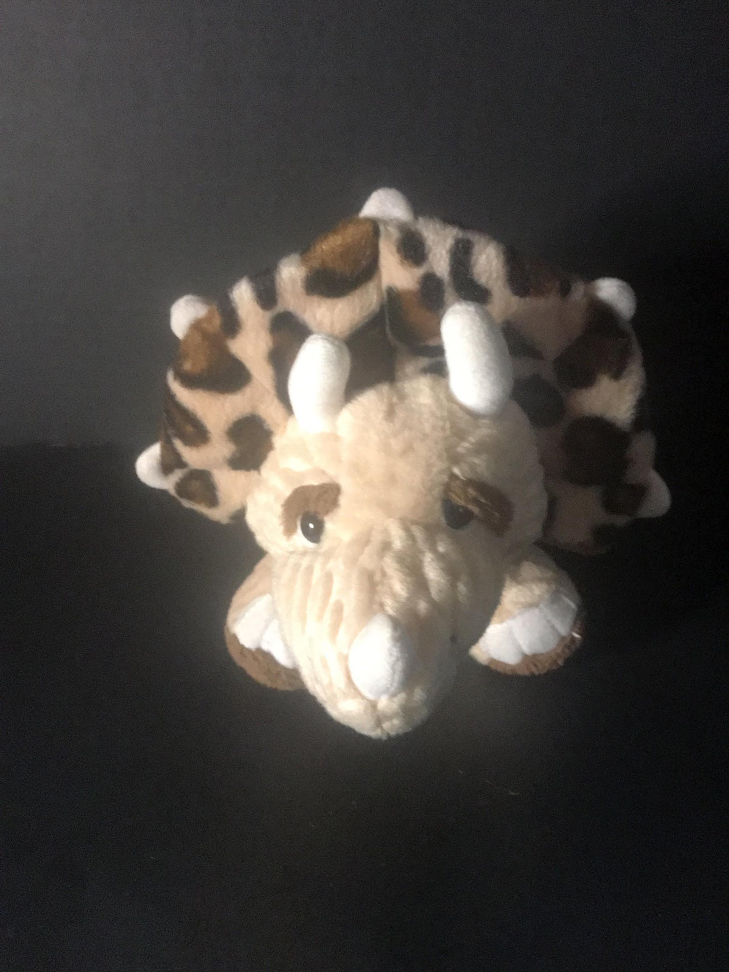 13" Triceratops Dinosaur, Plush Toy, Beanbag, Doll, Stuffed Animal, Ganz