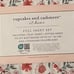 Adorable Cupcakes and Cashmere Hearts/Floral Full Size Bed Sheet Set