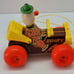 Ultra Rare Antique 1965 Fisher-Price Jalopy Clown Car Pull Toy W/Box & Manual. T