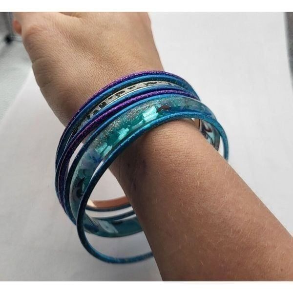 Vintage 90’s Boho Bangle Bracelet Set / Lot Of 8