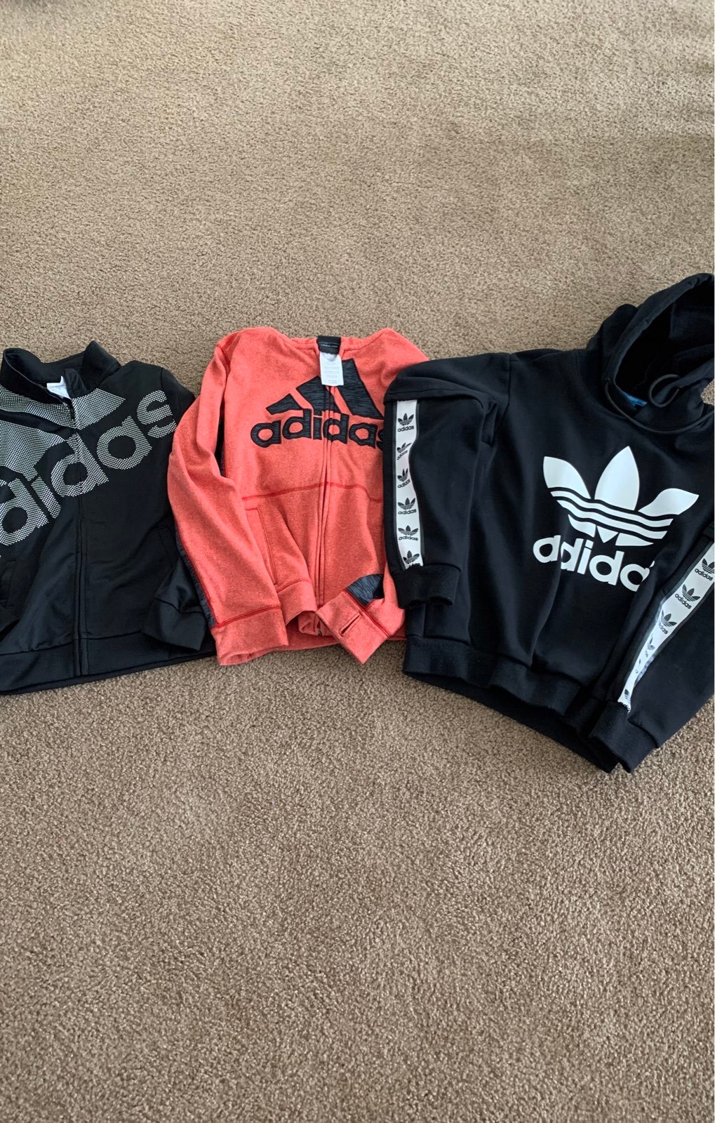 Adidas lots large youth, one medium