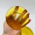 Iittala ‘Nappi’ Yellow Amber Glass Round Candle Votive Set Of 2