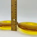 Iittala ‘Nappi’ Yellow Amber Glass Round Candle Votive Set Of 2